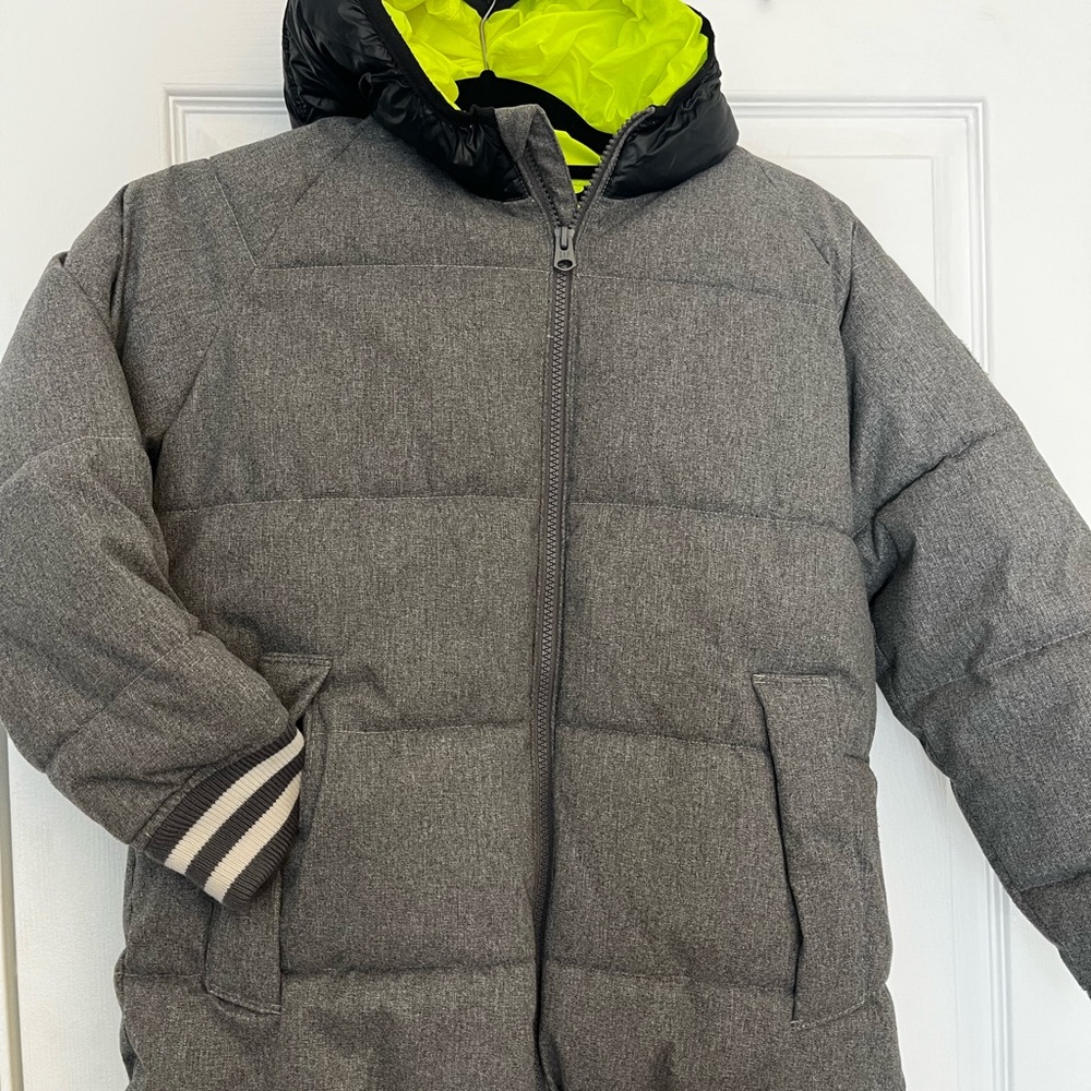 GAP Kids Gray and Black Puffer Jacket
